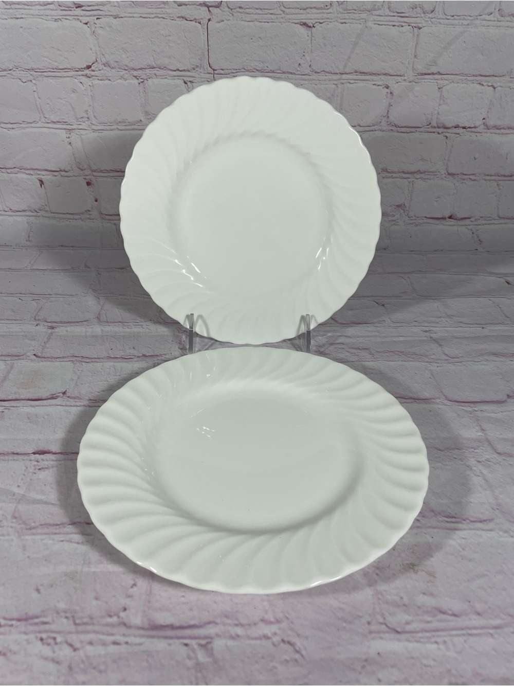 Vintage Minton White Fife Bone China Salad Plates 7 7/8” England Discontinued